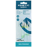 Kinetic F104-166-021 Sabiki Trembler Рыболовное Перо Бесцветный Holo Fishskin / Pearl Flash