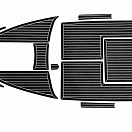 Комплект палубного покрытия для Феникс 560, тик черный, с обкладкой, Marine Rocket teak_560_black_2