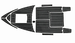 Комплект палубного покрытия для Феникс 560, тик черный, с обкладкой, Marine Rocket teak_560_black_2