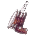 Talamex 65427003 Тройной блочный шкив Hye Tufnol Fiddle с вертлюжным ушком крюком и зажимом Red 16 mm