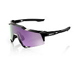 Спортивные очки 100% SPEEDCRAFT Polished Black - HiPER Lavender Mirror Polarized Lens, 60007-00041