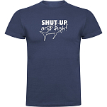 Kruskis CA65500586K043 Футболка с коротким рукавом Shut up And Fish Голубой Denim Blue 2XL