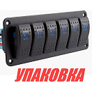 Панель бортового питания 6 переключателей (упаковка из 2 шт.) Marine Rocket MR6L2_pkg_2