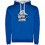 Kruskis SU1067050501C076 Толстовка с капюшоном Restrained Two-Colour Голубой Royal Blue / White 2XL