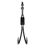 Mustad 78124APW-BN-4/0-2A Двойной Крючок Frog 2X Strong PW  Black Nickel 4/0