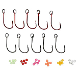 Savage gear 61783 S1 Single Kit Крюк Многоцветный Red / Dark Grey 3/0 