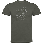 Kruskis CA65500538K033 Футболка с коротким рукавом Tuna Серый Dark Army Green 2XL