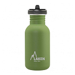 Laken BSF50VO Нержавеющая сталь Basic Flow бутылка 500ml Зеленый Khaki