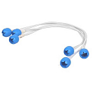 Купить Euromarine 007323 40 cm Мяч Веревка 3 единицы  Blue 4 mm 7ft.ru в интернет магазине Семь Футов