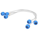 Euromarine 007323 40 cm Мяч Веревка 3 единицы  Blue 4 mm