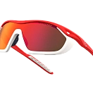 Спортивные очки с диоптриями 720armour Analog Pro / Matte Neon Red Orange / Matte White Gasket / Smoke Full Red Ti Lens, rx-234/b355g-3