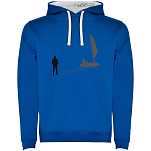 Kruskis SU1067050501S260 Толстовка с капюшоном Shadow Sail Two-Colour Голубой Royal Blue / White 2XL
