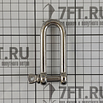 Скоба D-образная с пальцем Marine Qaulity S362-0080 79х32мм Ø8мм такелажная длинная из нержавеющей стали AISI316
