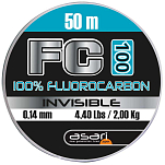 Asari LAF5037 FC 100 Fluorocarbon 50 M Серый  Clear 0.370 mm 