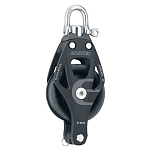 Harken 6261 Element Single Swivel Block 60 mm With Becket Черный Black / Silver