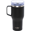 Купить Asobu SM35 BLACK 360 Travel Mug 900ml Термос из нержавеющей стали Серебристый Black 7ft.ru в интернет магазине Семь Футов