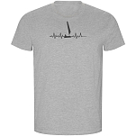Kruskis CA66900558S176 Футболка с коротким рукавом Sailing Heartbeat ECO Серый Heather Grey 2XL