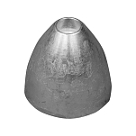 Цинковый полусферический анод на вал Ø35-50мм Tecnoseal 00431 Ø52x53мм для гребных винтов Riva