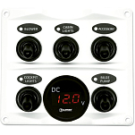 Talamex 14576007 Панель переключателей с датчиком напряжения 12/24V Черный White