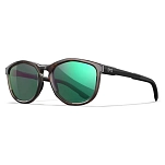 Wiley x ac4brv07 поляризованные солнцезащитные очки Bravo Green / Glass Tortoise Gloss Black 20x10x10