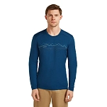 Icebreaker 0a57gj0gp/l Базовый слой с длинным рукавом Merino 200 Oasis Crewe IB Atlantis 30x25x2