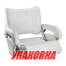 Кресло с перекидной спинкой и болстером Twin 46 Flip Up, обивка белый винил (упаковка из 2 шт.) Marine Rocket 15102W-MR_pkg_2