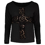 In vein 7684-02-brn-l Футболка с длинным рукавом Central Black Cross Brown 25x20x5