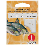 Ragot 241241022 Cristal Gold 9016GO Связанные Крючки 0.35 m 0.160 mm Серый 12 