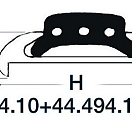 An.alum.fender prof. 100x16mm 44.495.10