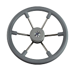 Рулевое колесо LEADER TANEGUM серый обод серебряные спицы д. 360 мм Volanti Luisi VN7360-03