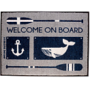 Купить  Дверной нескользящий коврик Marine Business Welcome 41257 700x500мм из серого полиамида 7ft.ru в интернет магазине Семь Футов