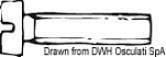Винт полнорезьбовой с цилиндрической головкой и прямым шлицом UNI 6107 DIN 84 5 x 25 мм, Osculati A2-84-05X025