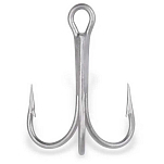Mustad 3565-DS-2/0-114 Classic Line Колючий Тройной Крючок Серебристый Durasteel 2/0 