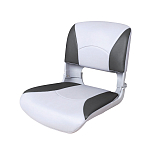 Сиденье пластмассовое складное с подложкой Deluxe All Weather Seat, бело-чёрное Newstarmarine 75113WC
