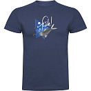 Купить Kruskis CA65500486K132 Футболка с коротким рукавом Fish Голубой Denim Blue XL 7ft.ru в интернет магазине Семь Футов