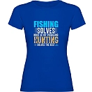 Купить Kruskis 11502241xxlc080 Футболка с коротким рукавом Fishing Solves Royal Blue 30x25x2 2XL 7ft.ru в интернет магазине Семь Футов