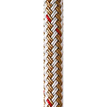 New england ropes 325-50592400025 7.6 m Двойной плетеный док-трос Золотистый White / Gold 19.1 mm