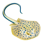 Safari ltd S267329 Blue Spotted Ray Фигура Желтый  White / Blue From 3 Years 