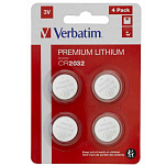 Verbatim 49533 49533 CR 2032 Литиевые батареи 4 единицы Серебристый Silver