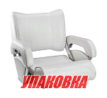 Кресло с перекидной спинкой и болстером Twin 46 Flip Up, обивка белый винил (упаковка из 6 шт.) Marine Rocket 15102W-MR_pkg_6