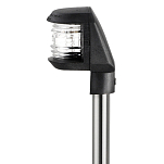 Мачта съёмная Compact 12В 5Вт Ø20x1000мм основание Ø60мм из полированной нержавеющей стали с топовым огнём 225° из чёрного пластика для судов до 20м, Osculati 11.148.10