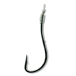 Quantum fishing 4743100 Crypton Eel 0.350 Mm Связанные Крючки Черный Nickel 1/0 