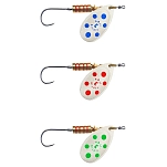 Ilba 7022535001393 Ложка-приманка Tondo Pearl 0 2g  Silver / Red Dots
