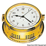 Часы-иллюминатор кварцевые Barigo Skipper 180мм Ø150 из полированной латуни, Osculati 28.361.03