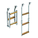 Купить Forniture nautiche italiane 3030433 3 Складная лестница Brown / Silver 230 x 730 mm  7ft.ru в интернет магазине Семь Футов