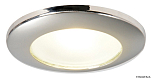 Встраиваемый LED светильник Syntesis 12/24В 3Вт 70Лм белый свет накладка из нержавеющей стали, Osculati 13.449.01
