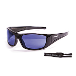 Спортивные очки Ocean Bermuda Черные/Зеркально-синие линзы