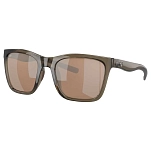 Costa 06S9037-90371856 Зеркальные поляризованные солнцезащитные очки Panga Shiny Taupe Crystal Copper Silver Mirror 580G/CAT2