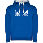 Kruskis SU1067010501K098 Толстовка с капюшоном Problem Solution Sail Two-Colour Голубой Royal Blue / White S