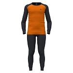 Odlo 196702-21059-S Набор базовых слоев Active Warm Eco Оранжевый India Ink / Oriole S